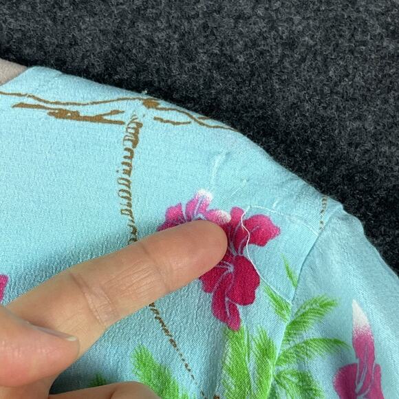 Usindo Y2K Babydoll Dress Womens Large Blue Floral Beaded Sequin Ruffle Fairy - Picture 15 of 15